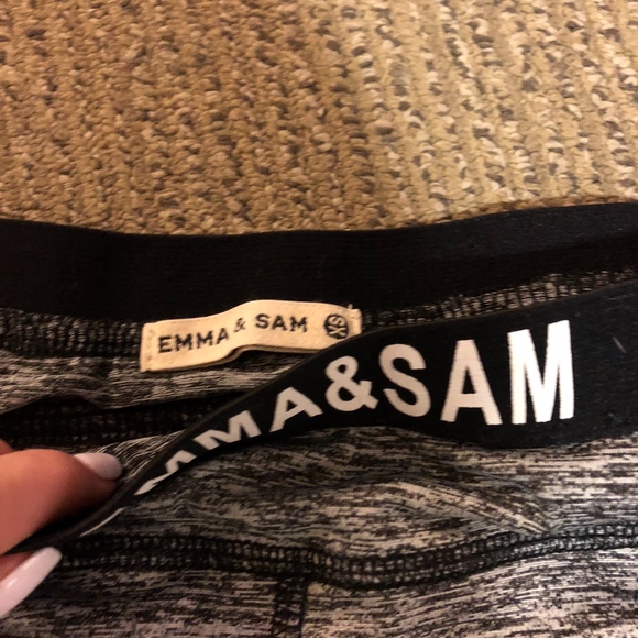 LF Emma and Sam Grey Stripe Leggings XS - Picture 2 of 2